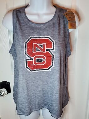 NWT Rivalry Threads NC State Wolfpack Charcoal Muscle Tank Top - Size Large